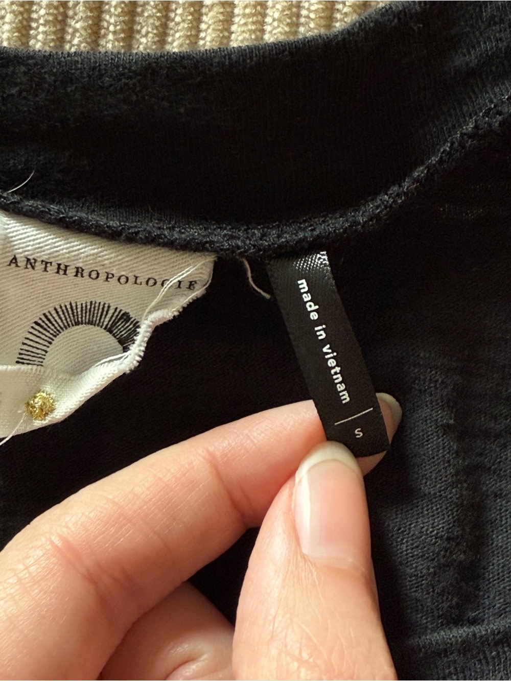 Anthropologie Akemi + Kin Decker Square Neck Balloon Sleeve Top Black Small - Picture 10 of 14